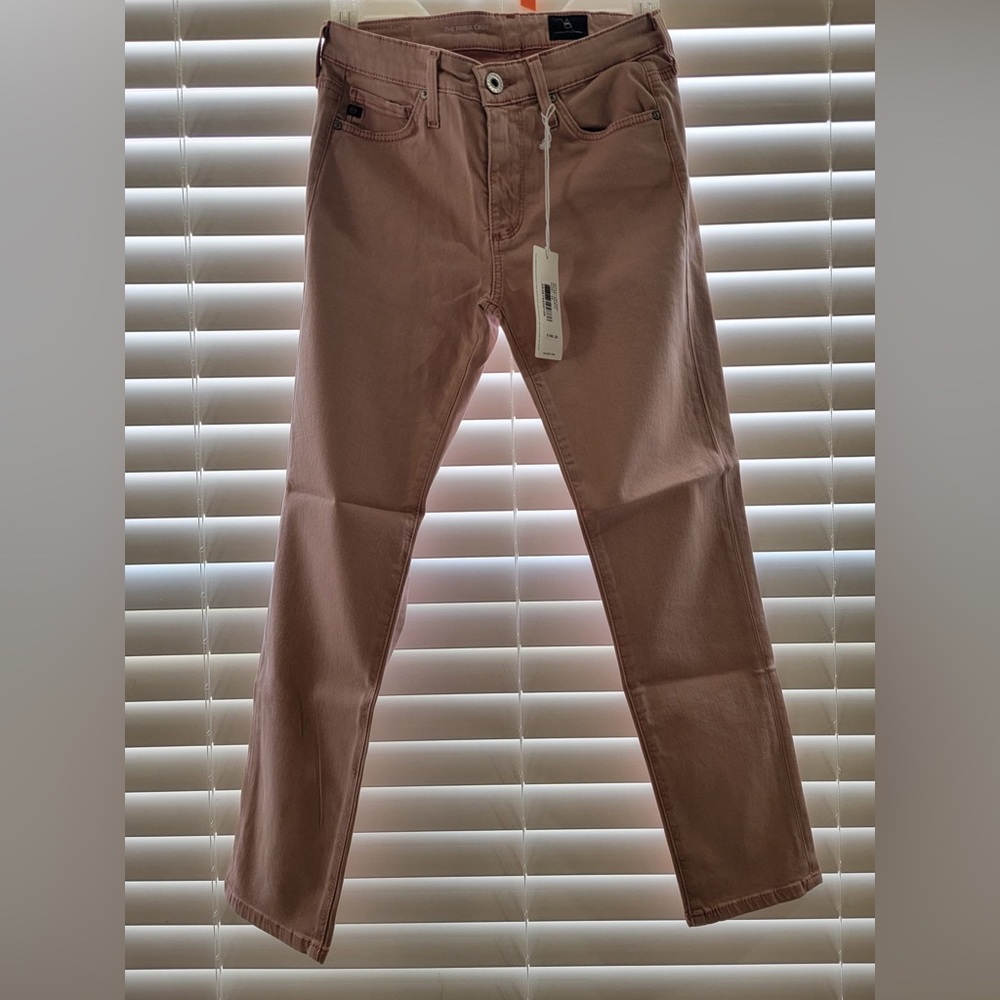 THE PRIMA CROP by Adriano Goldschmied Pink Mid-rise Crop Jeans